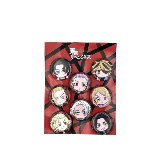 Tokyo Revengers Pin Badge Pack (8 pcs.) - Design 1- Piespraude
