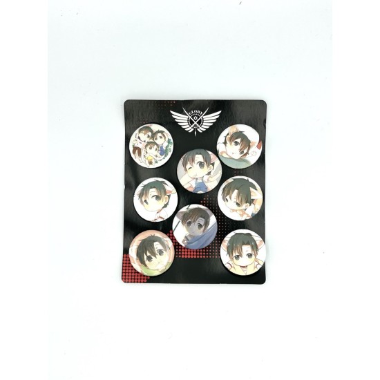 The King's Avatar Chibi Style Pin Badge Pack (8 pcs.) - Design 1 - Значок