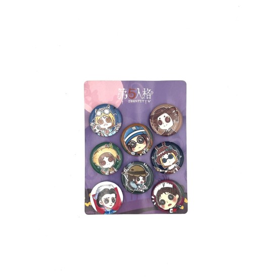 Anime Identity Pin Badge Pack (8 pcs.) - Design 3 - Значок