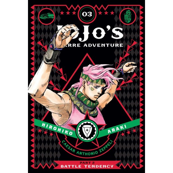 JoJo's Bizarre Adventure: Part 2 Battle Tendency Vol. 3 (EN) Hardback - Grafiskā novele (Hirohiko Araki)