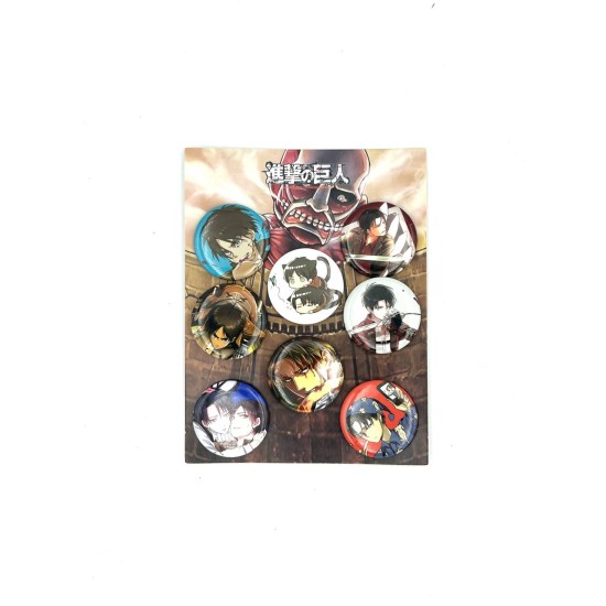 Attack on Titan Pin Badge Pack (8 pcs.) - Design 1 - Piespraude