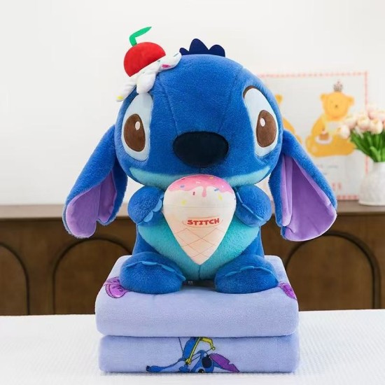 Stitch Plush Toy 40cm with Blanket 100 x 170cm - Stitch with Ice Cream - Plush toy with a blanket