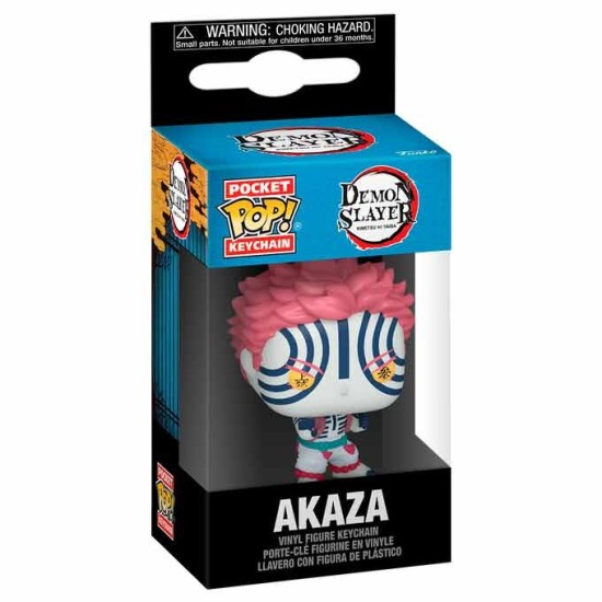 Funko Pocket POP! Demon Slayer Kimetsu no Yaiba Keychain - Yaiba Akaza - Vinila atslēgu piekariņš