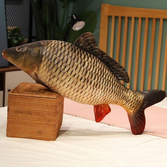 Fish-Shaped Pillow Crucian Carp 56cm - Dekoratīvais spilvens / mīkstā rotaļlieta