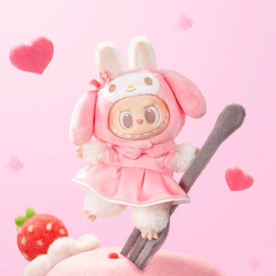Pop Mart The Monsters x Hello Kitty an Friends series Blind Box Vinyl / Plush Keychain - Плюшевый Монстрик / Подвесной аксессуар / Обвес на сумку