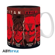 ABYstyle Attack on Titan King Size Ceramic Mug 460ml - All Titans - Krūze