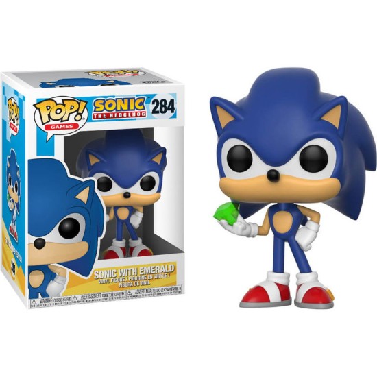 Funko POP! Sonic Figure 9cm - Sonic with Emerald (284) - Vinyl figure