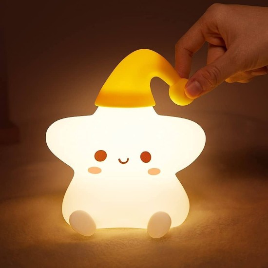 Light Friendly Little Star 3D Silicone LED Night Lamp 14cm - Zvaigznīte - LED lampa