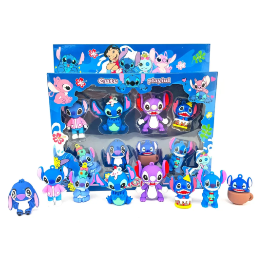 Stitch Cute Playful Vinyl Figure Gift Set  (8pcs.) - Vinila figūriņu komplekts
