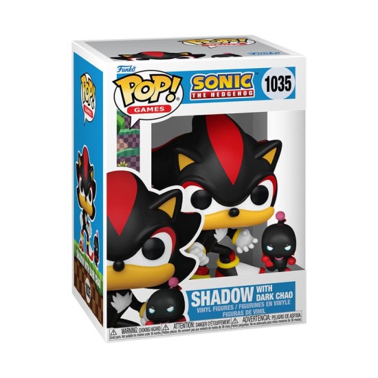 Funko POP! Sonic The Hedgehog Figure 9cm - Shadow with Dark Chao (1035) - Vinila figūriņa