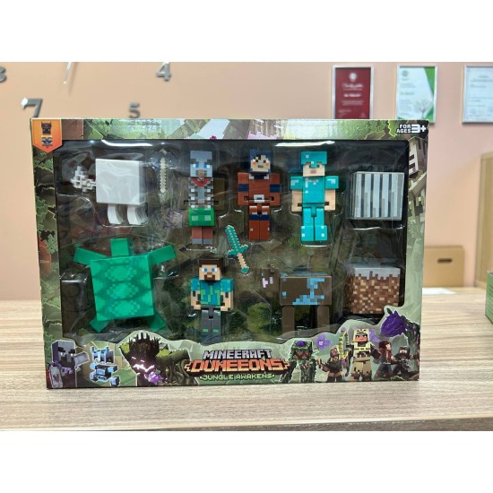 Minecraft Dungeons: Jungle Awakens V2 - Plastmasas figūriņu komplekts (9 gab.)