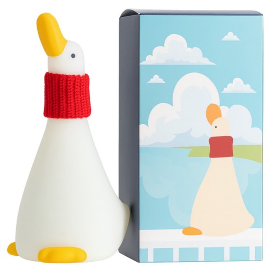 Light Friendly Looking Up at The Duck 3D Silicone LED Night Lamp 14cm - Pīle Nindzja - LED lampa