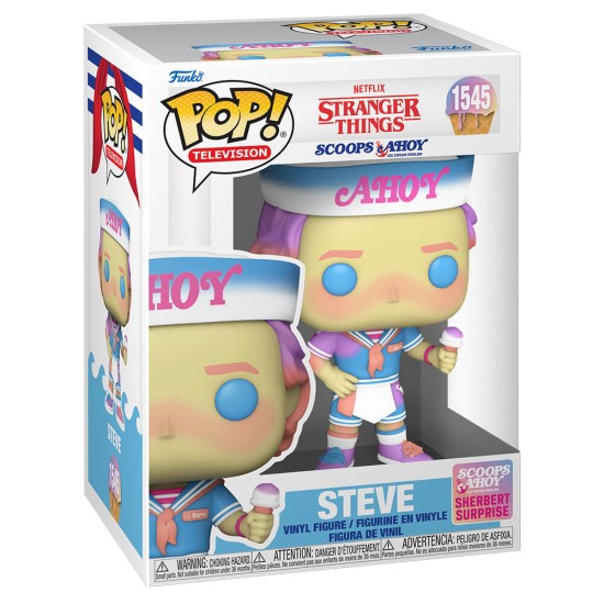 Funko POP! Stranger Things Scoops Ahoy Figure 9cm - Steve (1545) - Vinila figūriņa