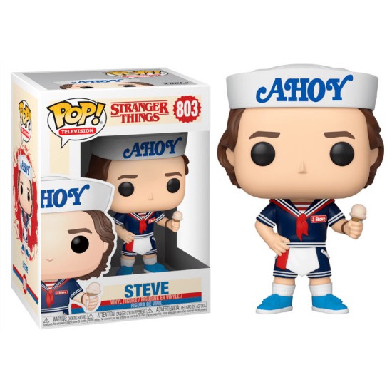 Funko POP! Stranger Things 3 Figure 9cm - Steve with Hat and Ice Cream (803) - Vinila figūriņa
