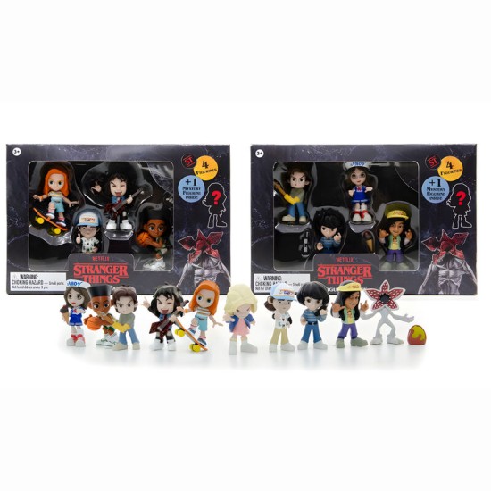 Yume Toys Stranger Things Assorted Figure Set (4.pcs + 1.pcs Mystery) - Plastmasas figūriņas