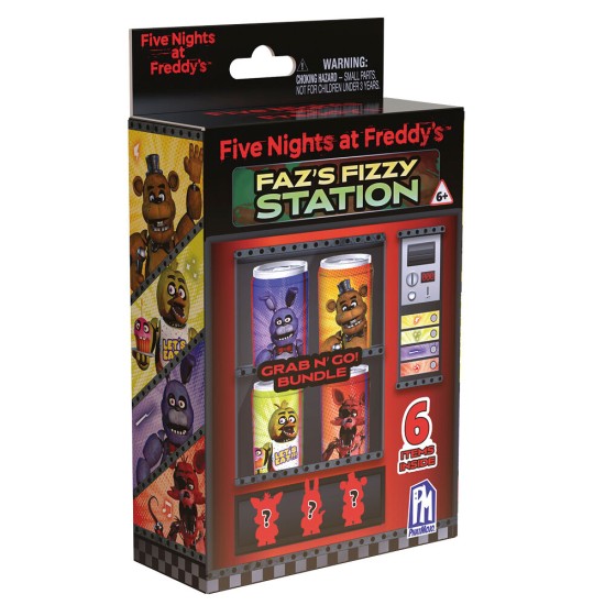 Phatmojo Five Nights at Freddy's Fazs Fizzy Station Blind Box Figures (4.pcs) - Plastmasas figūriņu komplekts ar aksesuāriem