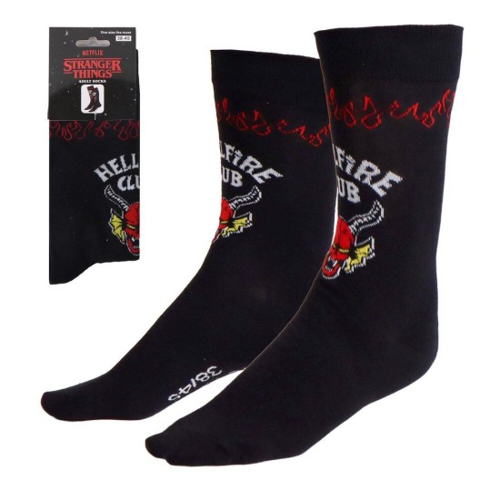 Cerda Stranger Things Hellfire Club Adult Socks (1 pack ) Size 38-45 - Носки 1 пара