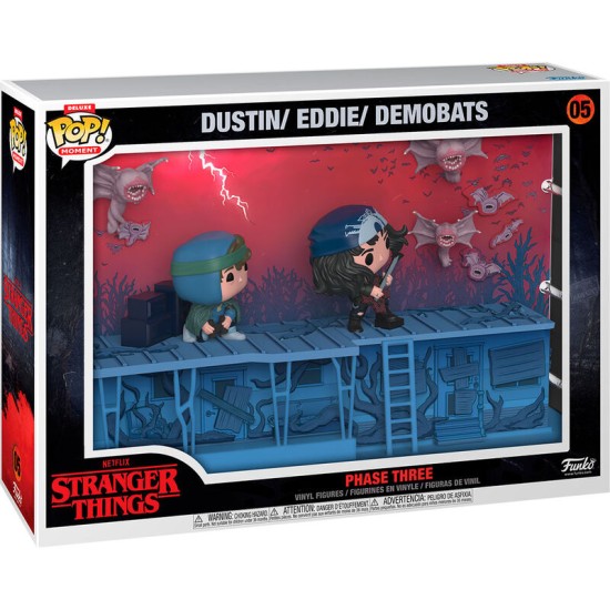 Funko POP! Stranger Things Deluxe Phase Three Figure - Dustin / Eddie / Demobats (05) - Vinila figūriņa