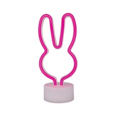 Forever Decorative Neon LED Light on Stand 24 x 11 x 8 cm (3xAA Batteries or USB plug) - Заяц - Декоративная неоновая LED лампа