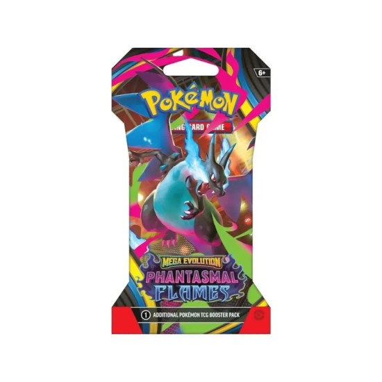 Pokemon Super Card Game TCG Trading Cards - Phantasmal Flames - ME02 - Sleeved Booster Pack EN - Kāršu spēle