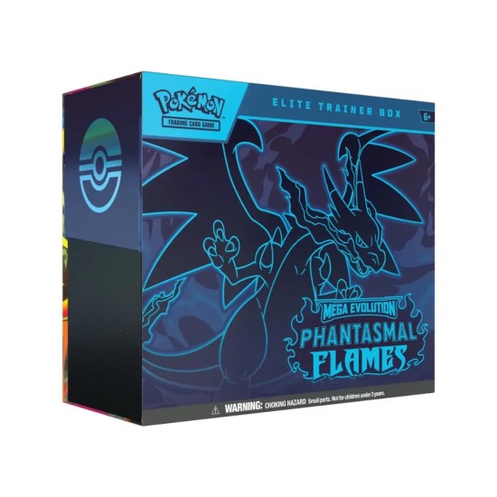 Pokemon Super Card Game TCG Trading Cards - Phantasmal Flames - ME02 - Elite Trainer Box EN - Kāršu spēle