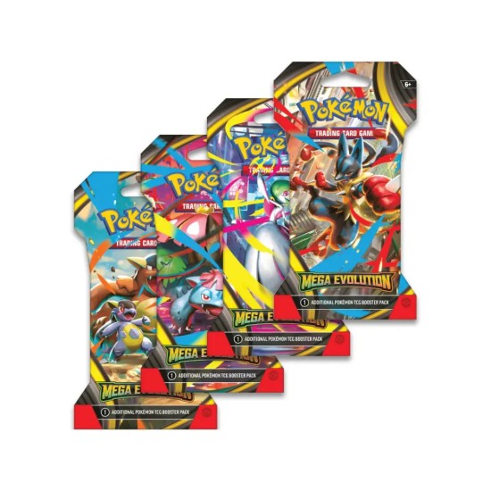 Pokemon Super Card Game TCG Trading Cards - Mega Evolution - ME01 - Sleeved Booster Pack EN - Kāršu spēle