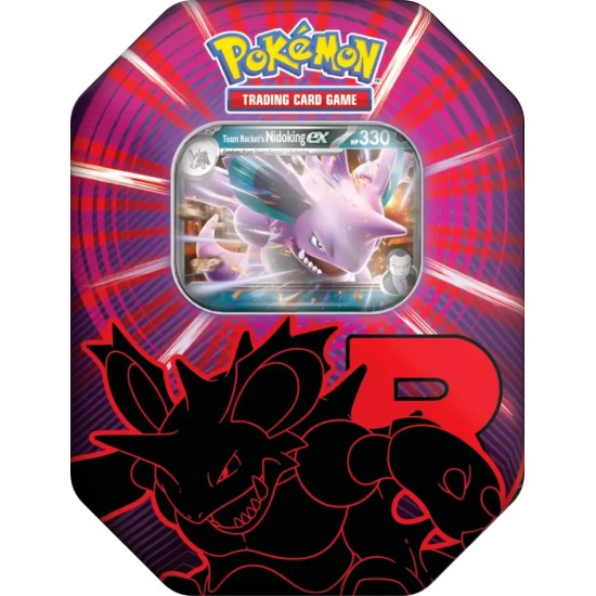 Pokemon Super Card Game TCG Trading Cards - Team Rocket Tin - Nidoking ex EN - Kāršu spēle