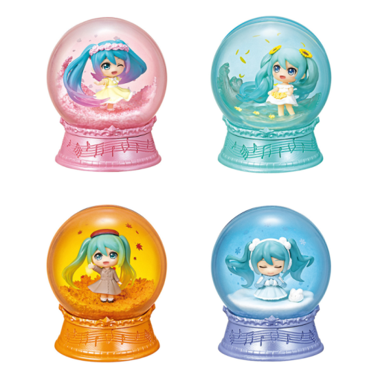 Re-Ment Hatsune Miku Mini Snowglobes Scenery Domes Blind Box Figure - Plastic figure