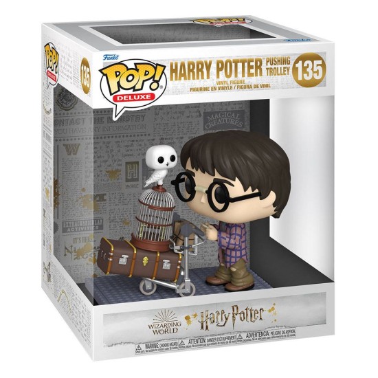 Funko POP! Harry Potter Deluxe Figure 9cm - Harry Pushing Trolley (135) - Vinyl figure