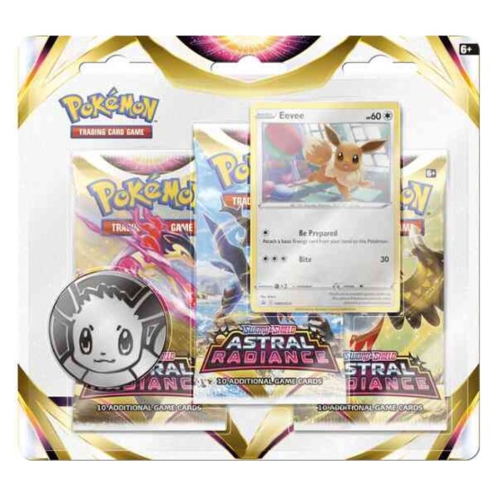 Pokemon Super Card Game TCG Sword & Shield Astral Radiance Blister Booster 3-Pack EN - Карточная Игра