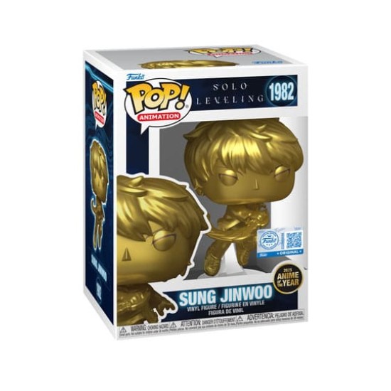 Funko POP! Solo Leveling Figure 9cm - Sung Jinwoo (Gold) Exclusive Edition (1982) - Vinyl figure