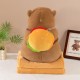 Capybara Plush Toy with Blanket 40cm - Capybara with backpack-burger