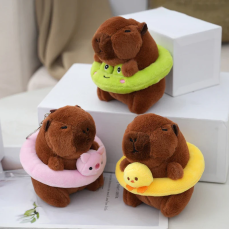 Capybara Swimming Assorted Plush Keychain 11cm