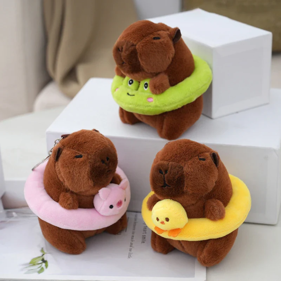 Capybara Swimming Assorted Plush Keychain 11cm