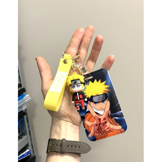 3D Silicone Keychain with Card Holder - Naruto Design 1 - Silikona atslēgu piekariņš ar karšu turētāju