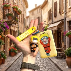 3D Silicone Keychain with Card Holder - Naruto Design 2 - Silikona atslēgu piekariņš ar karšu turētāju