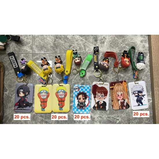 3D Silicone Keychain with Card Holder - Naruto Design 2 - Silikona atslēgu piekariņš ar karšu turētāju