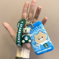 3D Silicone Keychain with Card Holder - Starbucks Design 3