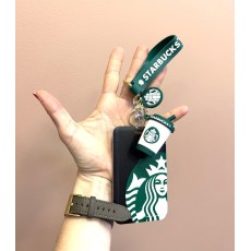 3D Silicone Keychain with Card Holder - Starbucks Design 4 - Silikona atslēgu piekariņš ar karšu turētāju