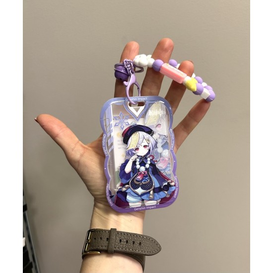Genshin Impact Plastic Card Holder / Keychain - Qiqi - Atslēgu piekariņš / Plastmasas karšu turētājs ar tēlu