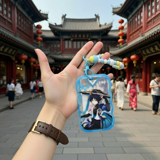 Genshin Impact Plastic Card Holder / Keychain - Wanderer - Пластиковый держатель для карточек / Брелок для ключей