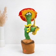 Funny Cactus Interactive Soft Toy with Sound and Movement - Cactus in a Sombrero - Плюшевая интерактивная игрушка с звуком и движением