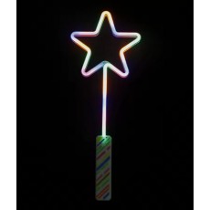 Neon LED Glowing Magic Wand - Star - Неоновая светящаяся волшебная палочка - Звезда